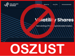 Volatility Shares twarz ekran
