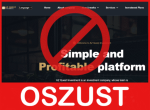 AZ Quest Investment twarz ekran