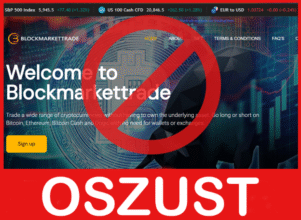 Blockmarkettrade twarz ekran