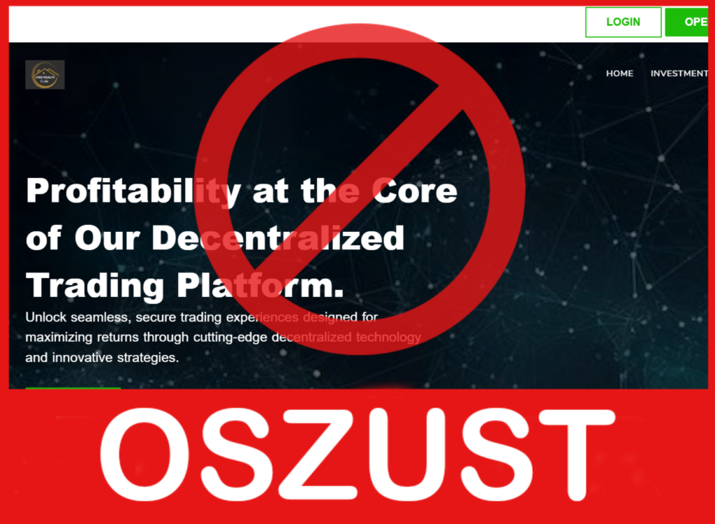 Core Wealth Trade twarz ekran