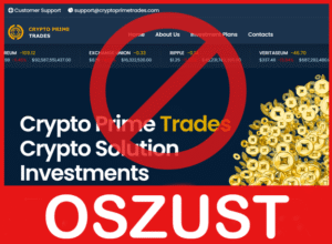 Crypto Prime Trades twarz ekran