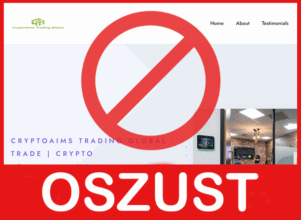CryptoAims Trading Global twarz ekran