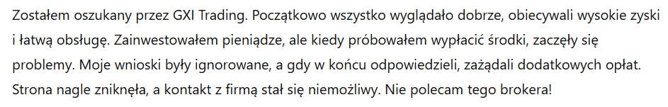 GXI Trading 3 ekran