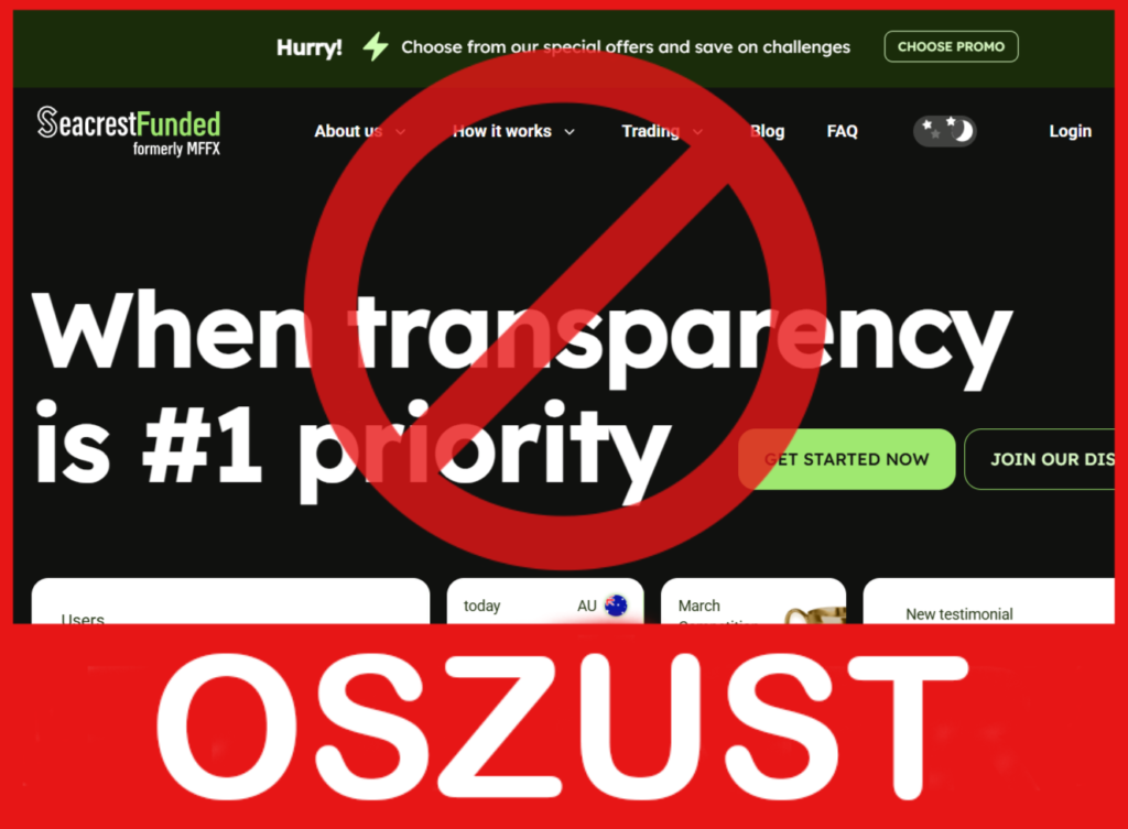 My Funded FX twarz ekran