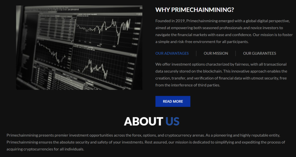 Primechainmining 1 ekran