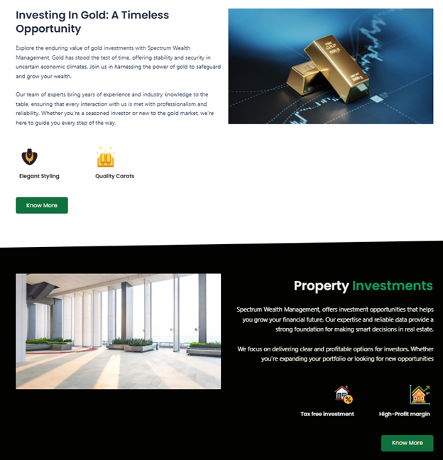 Spectrum Wealth Management 1 ekran