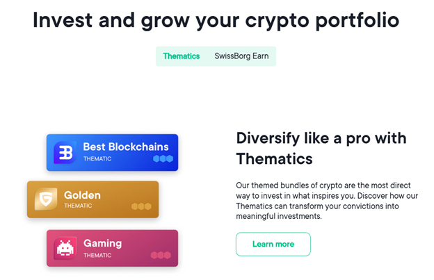 SwissBorg 1 ekran