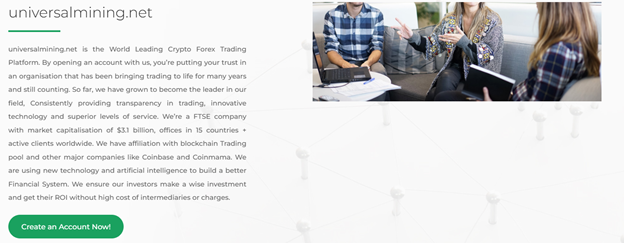 UNIVERSALMINING 1 ekran