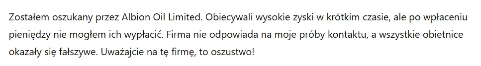 Albion Oil Limited 3 ekran