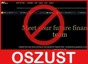 AstroQuantum Capital twarz ekran