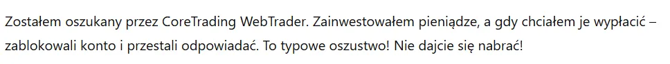 CoreTrading WebTrader 3 ekran