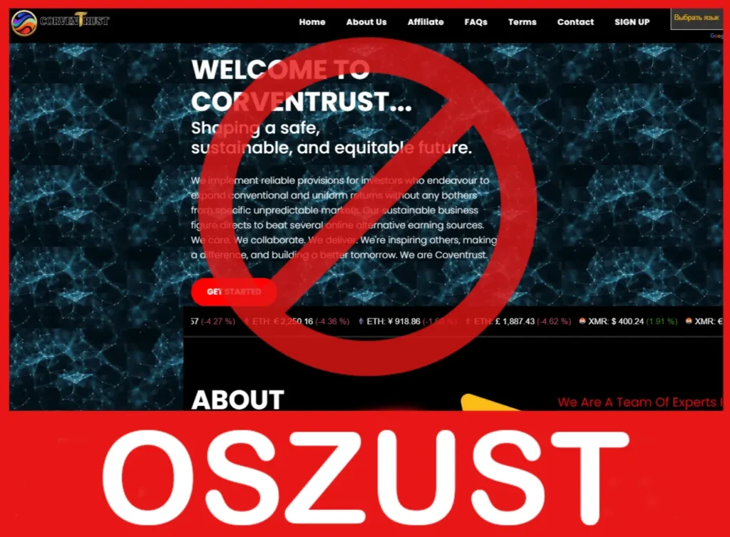 Corventrust twarz ekran