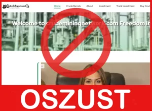 CrudeMiningNetwork twarz ekran