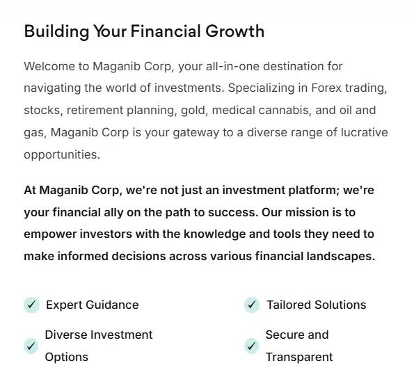 Maganib Corp 1 ekran