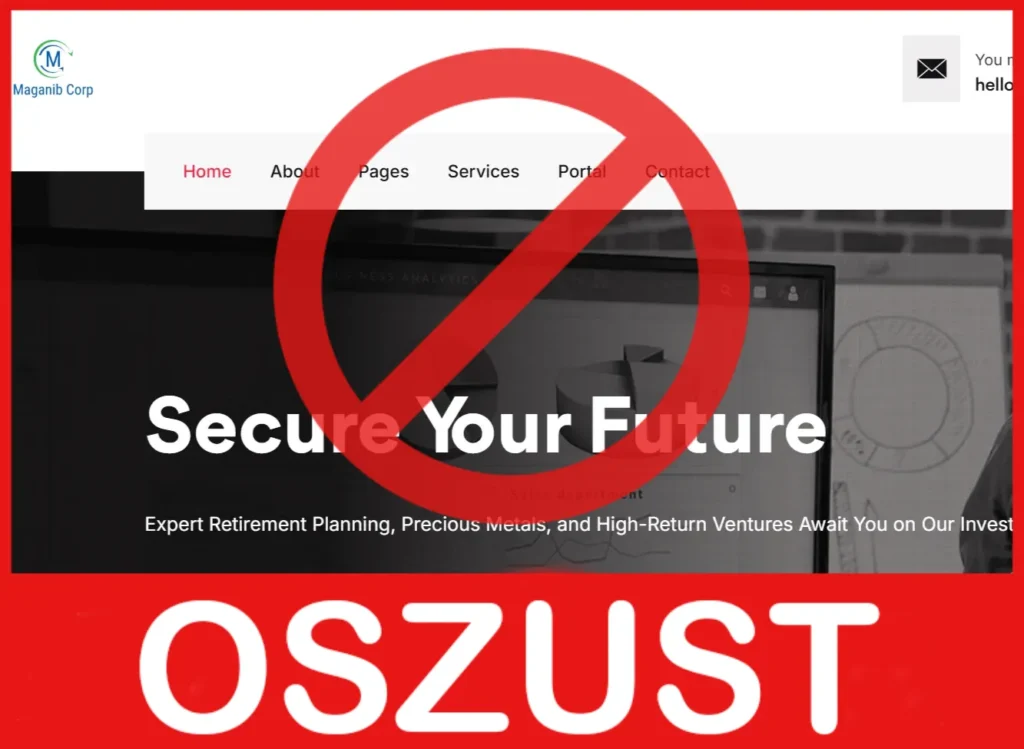 Maganib Corp twarz ekran