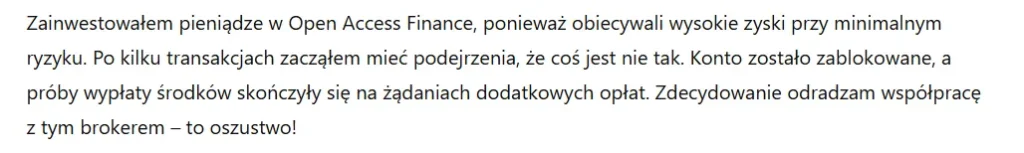 Open Access Finance 3 ekran