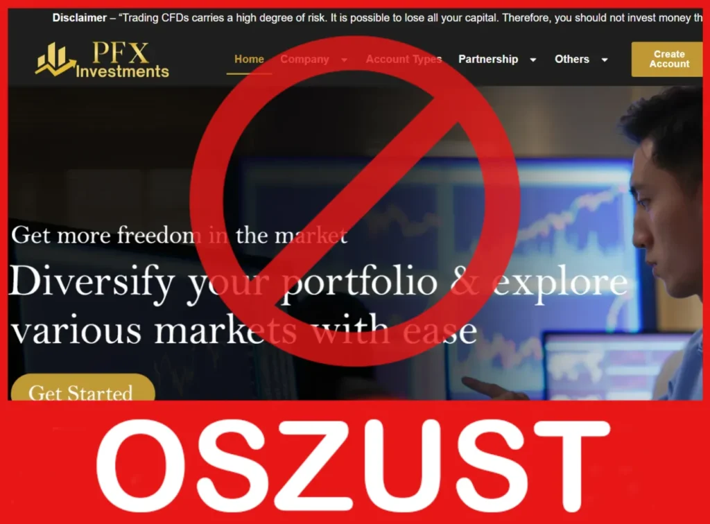 PFX Investments twarz ekran