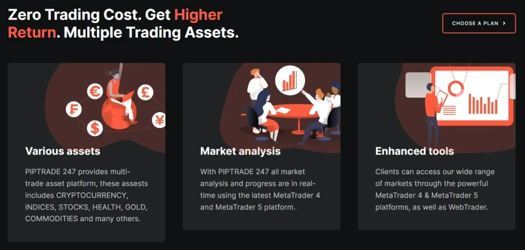 PIPTRADE 247 1 ekran