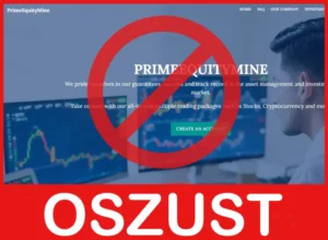 PrimeEquityMine twarz ekran