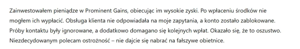 Prominent Gains, 3 ekran