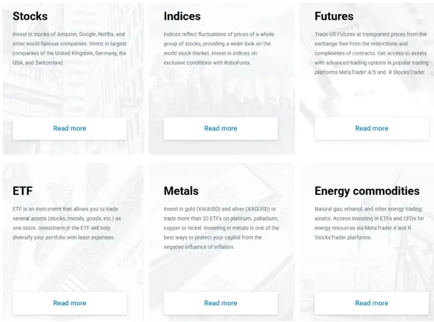 RoboForex 1 ekran