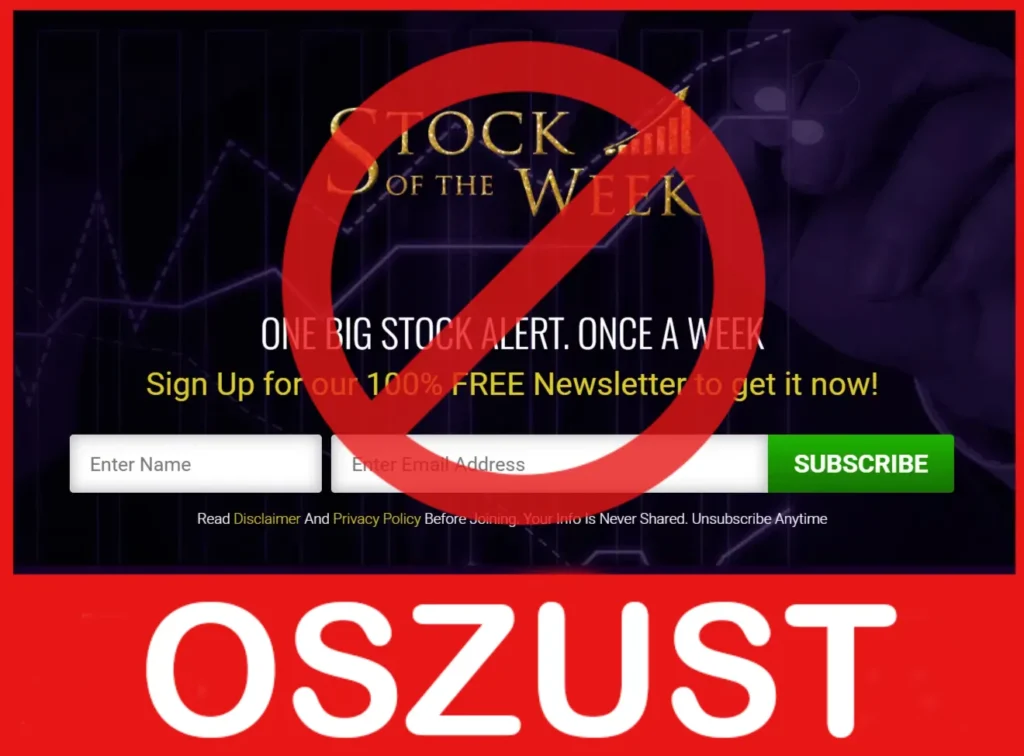 Stock of The Week twarz ekran