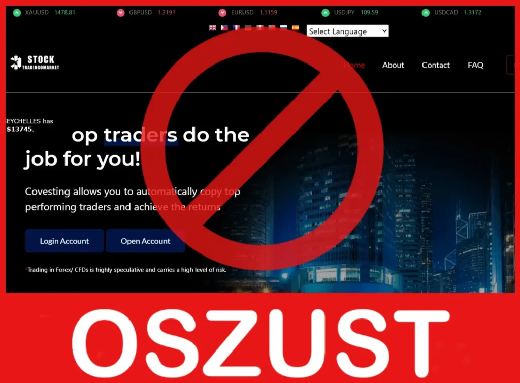 Stocktradingomarket twarz ekran