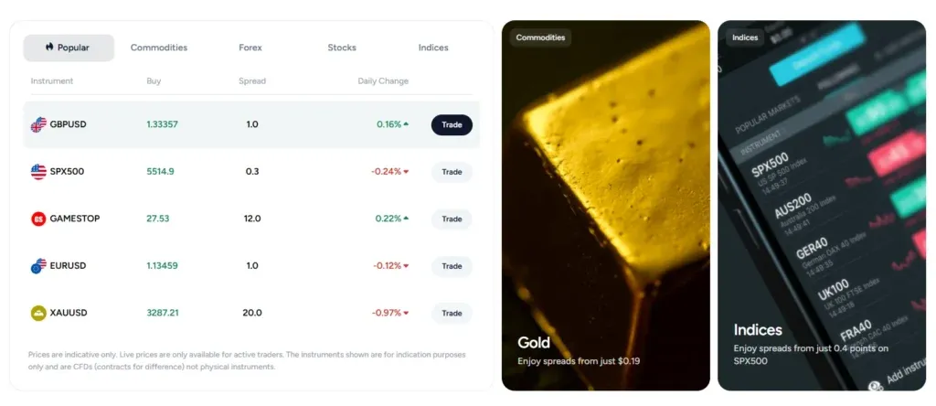 ThinkMarkets 1 ekran