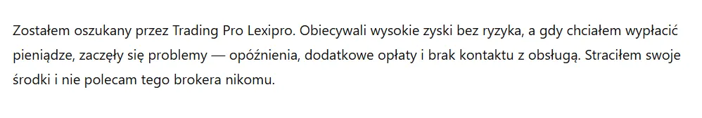 Trading Pro Lexipro 3 ekran