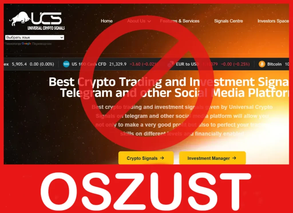 Universal Crypto Signals twarz ekran