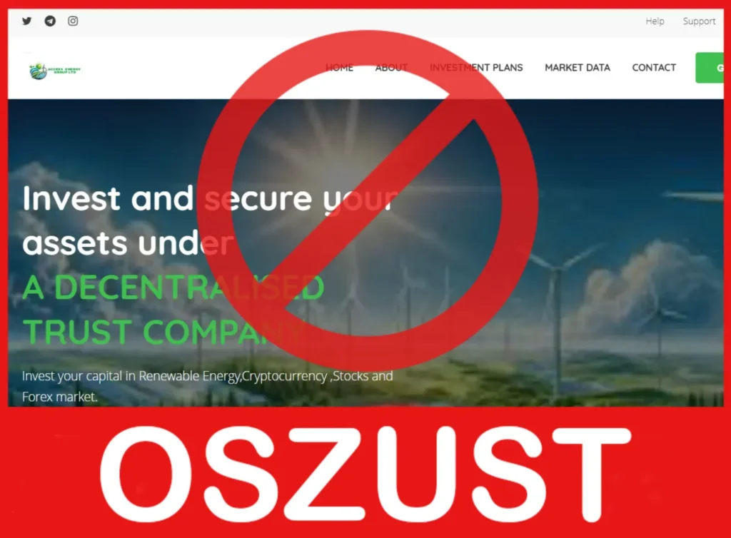 Access Energy Group LTD twarz ekran