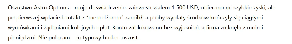 Astro Options 3 ekran