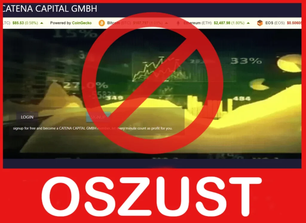 CATENA CAPITAL GMBH twarz ekran