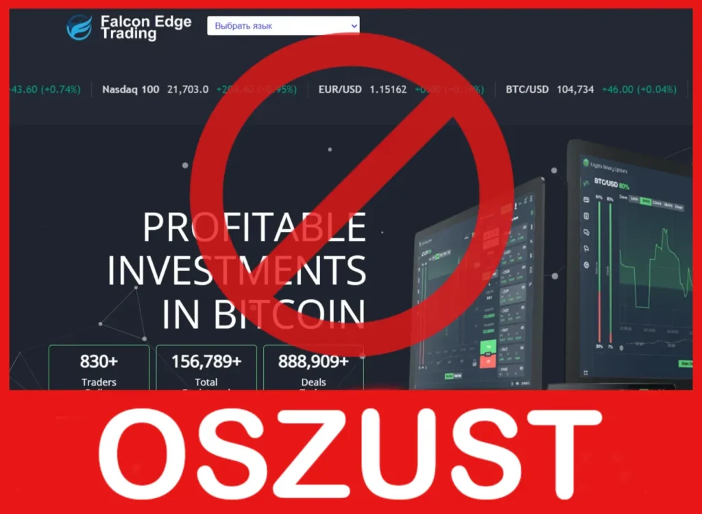 Falcon Edge Trading twarz ekran