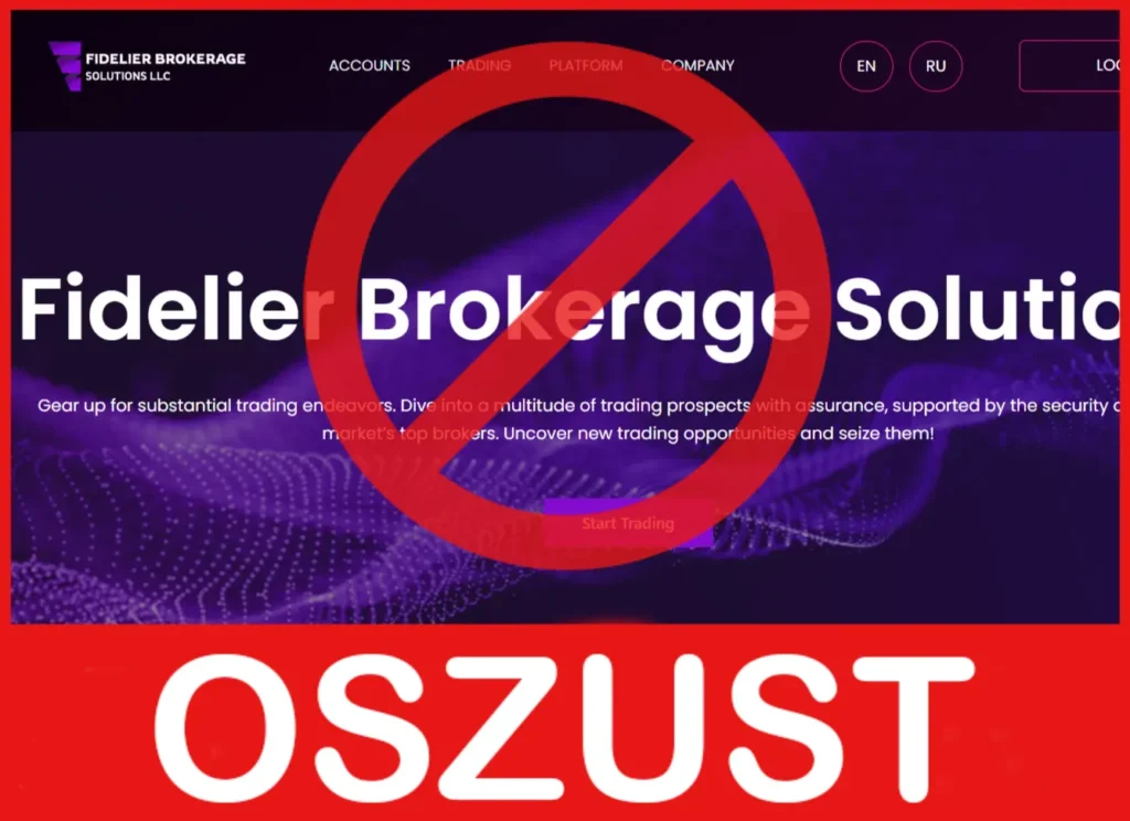 Fidelier Brokerage Solutions LLC twarz ekran