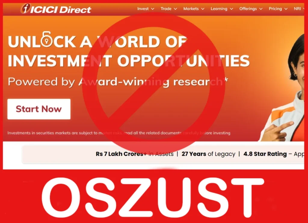 Icici Direct twarz ekran