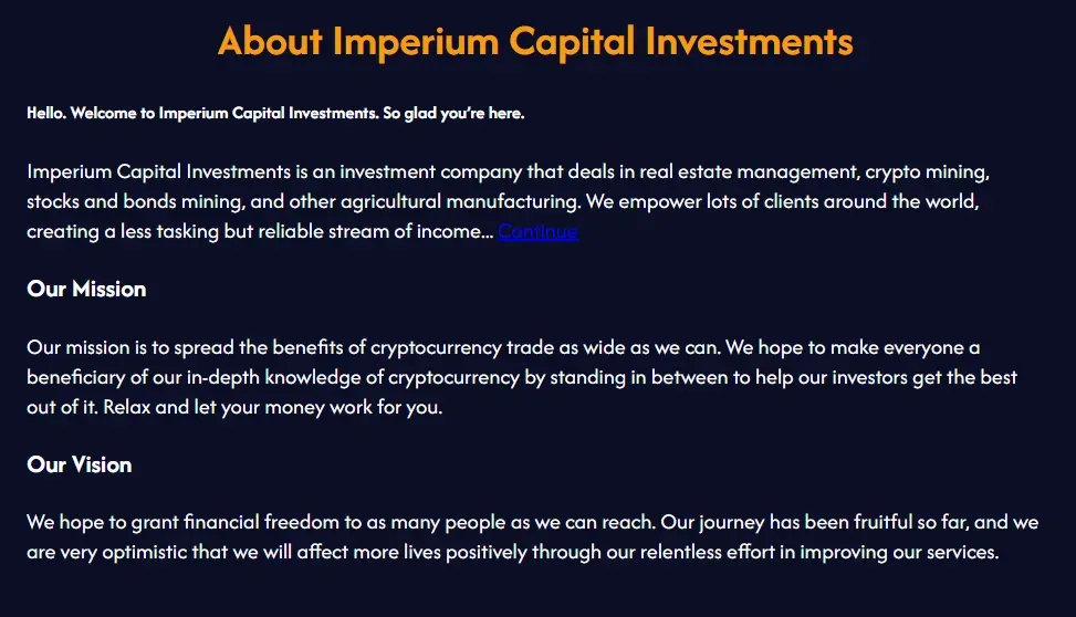 Imperium Capital Investments 1 ekran