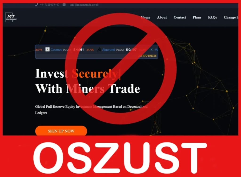 Miners Trades twarz ekran