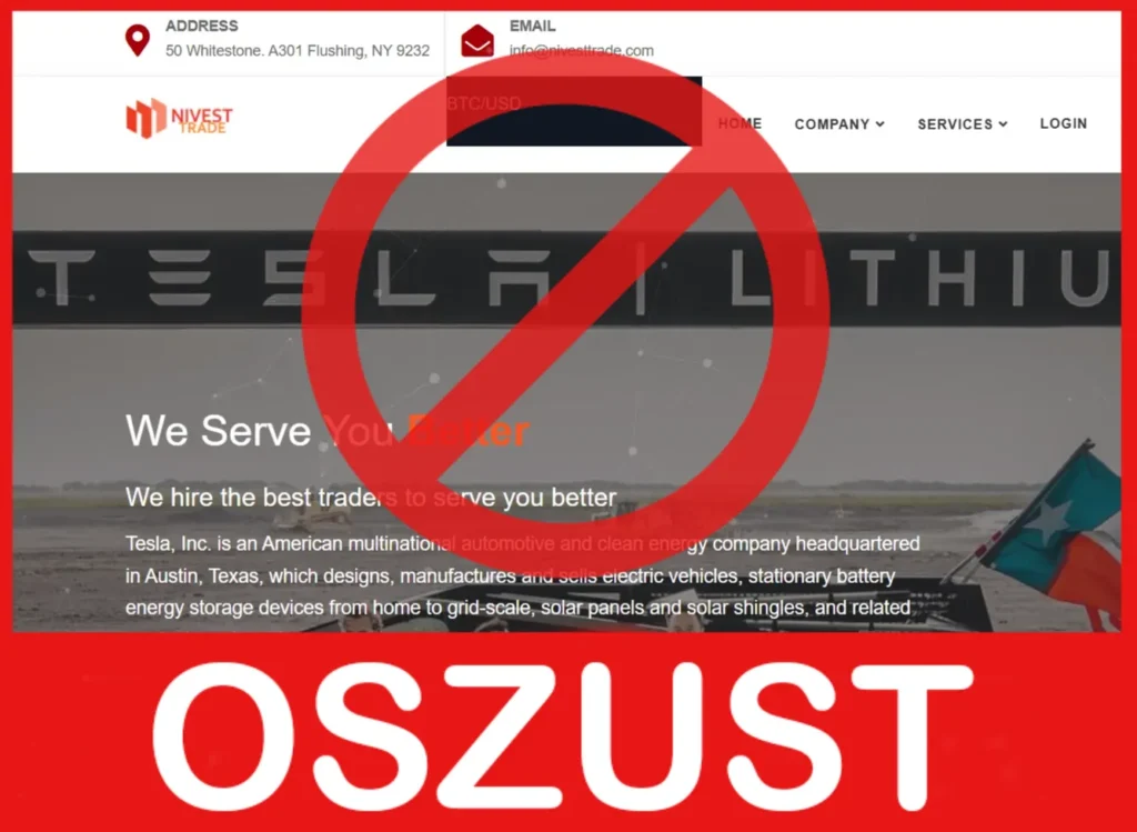 Nivesttrade twarz ekran