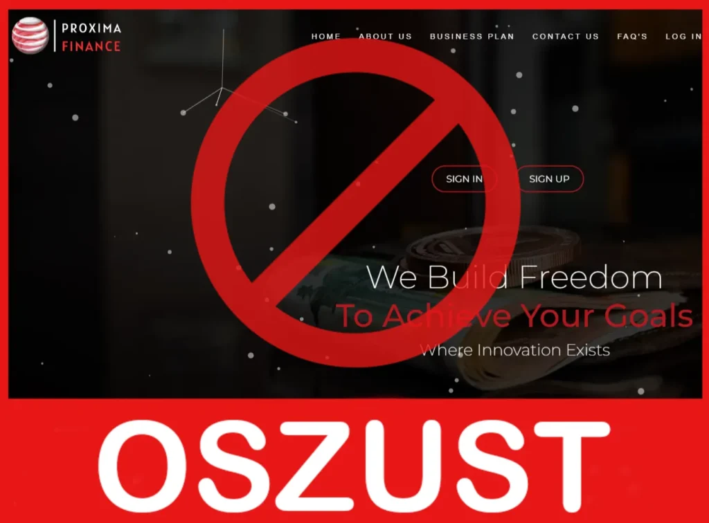 Proxima Finances twarz ekran