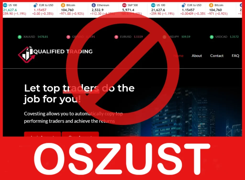 Qualifiedtrading twarz ekran