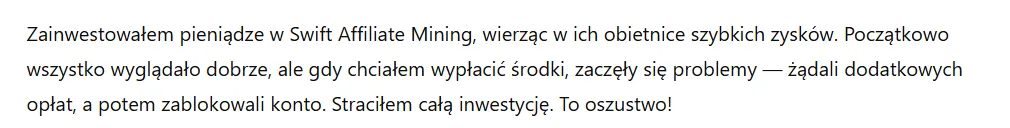 Swift Affiliate Mining 3 ekran