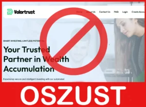 Valortrust Capital twarz ekran