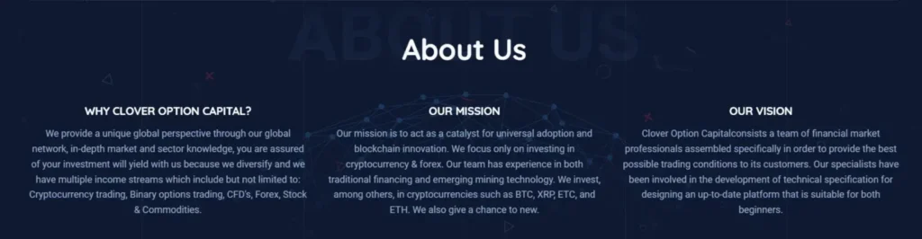 Clover Option Capital 1 ekran