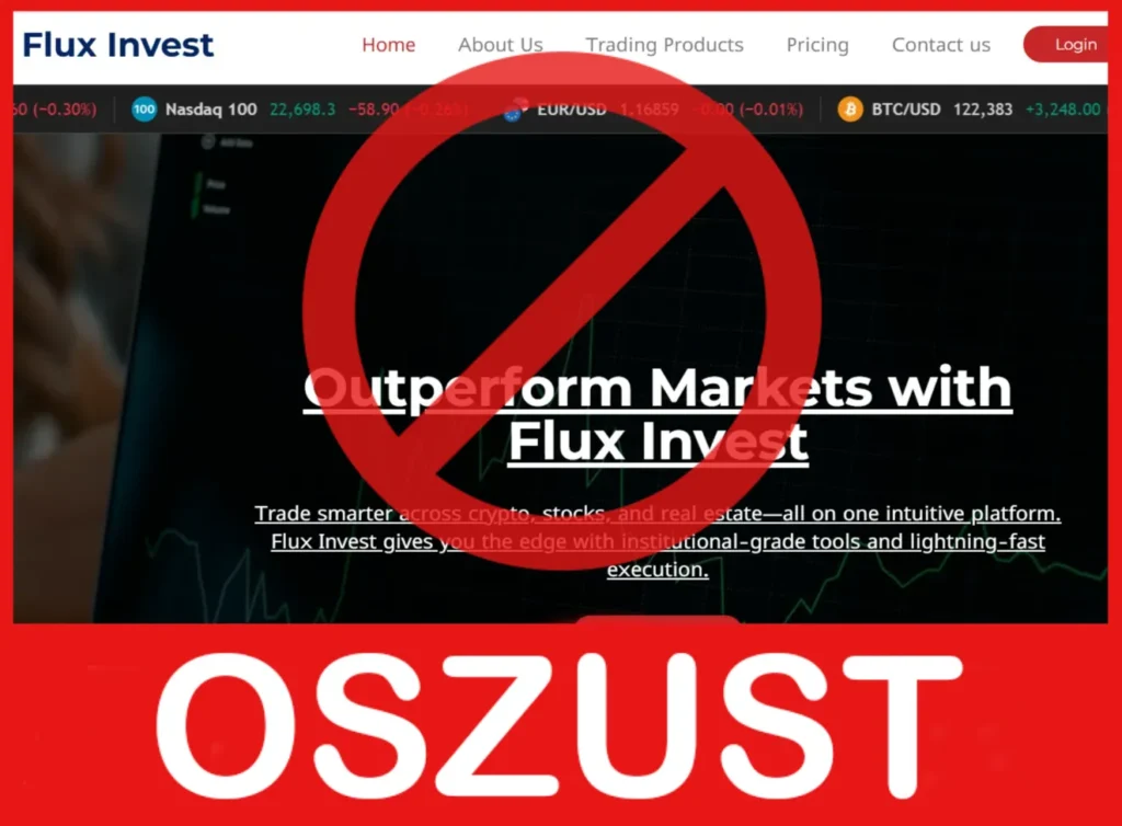 Flux Invest twarz ekran