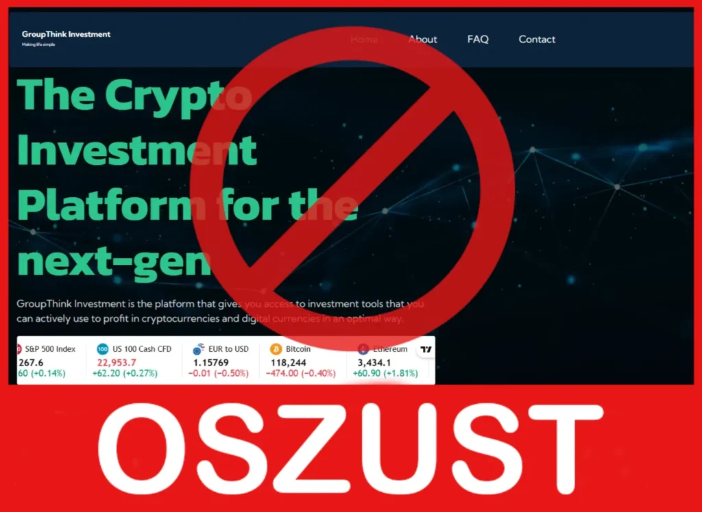 GroupThink Investment twarz ekran