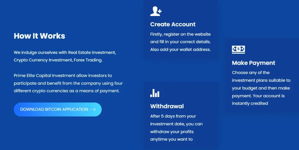 Prime Elite Capital 1 ekran