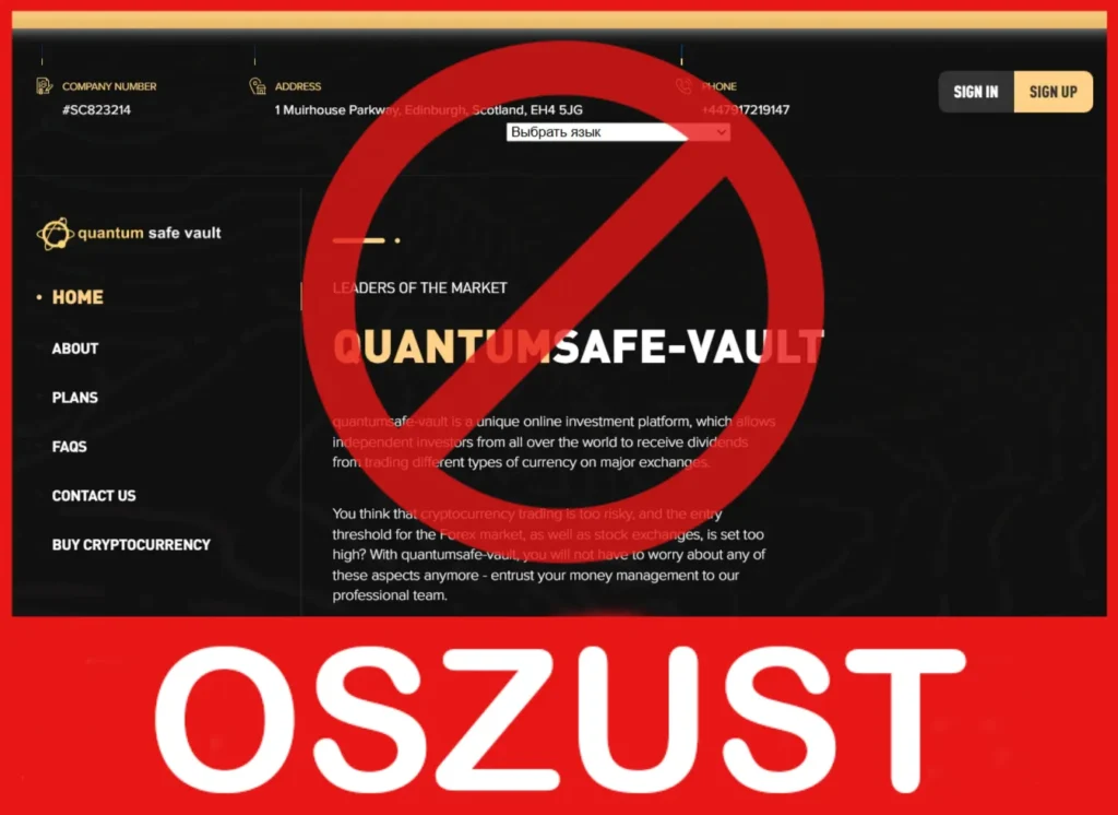 Quantumsafe-vault twarz ekran