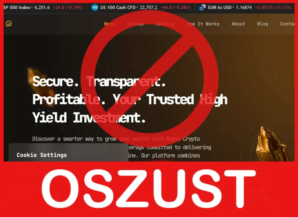 Regis Crypto twarz ekran