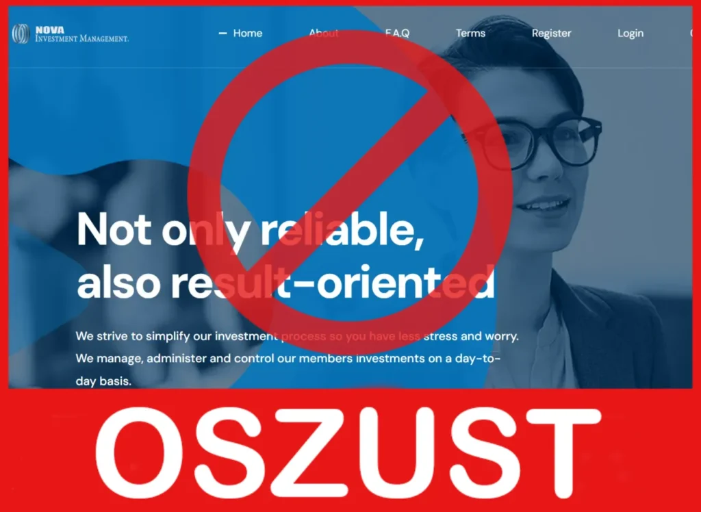 Trade Nova Investment twarz ekran